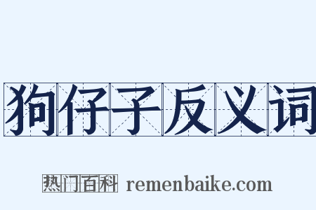 狗仔子反义词是什么意思的图片